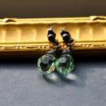 Mint Green Earrings Pastel Sage Pistachio Oxidized..